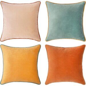 Pillow Covers Cushion Cases Decorative Throw Modern Double-Sided  Set 4 18x18"